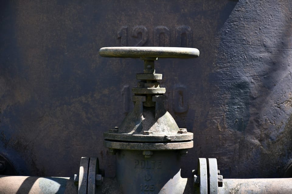 Handwheel on an industrial valve